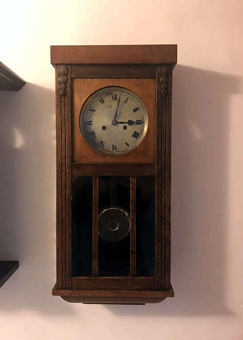 ANTIQUE GUSTAV BECKER WALL CLOCK CIRCA 1900 WORKING