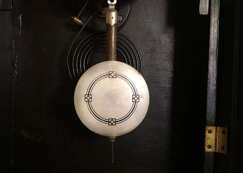 VINTAGE REGULATOR WALL CLOCK 8 DAYS WIND, WORKING