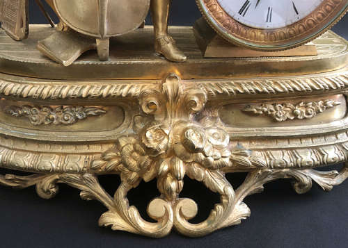 ANTIQUE FRENCH MANTEL CLOCK S. MARTI MEDAILLE DE BRONZE, 1870