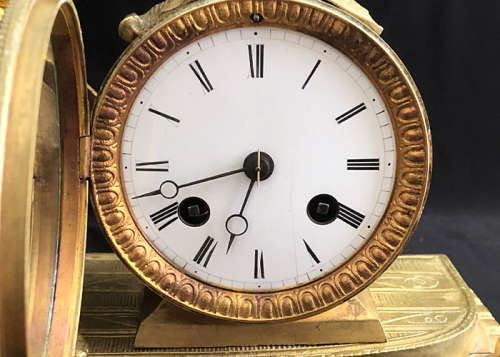 ANTIQUE FRENCH MANTEL CLOCK S. MARTI MEDAILLE DE BRONZE, 1870