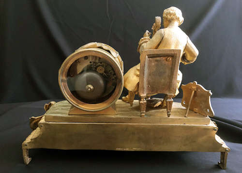 ANTIQUE FRENCH MANTEL CLOCK S. MARTI MEDAILLE DE BRONZE, 1870