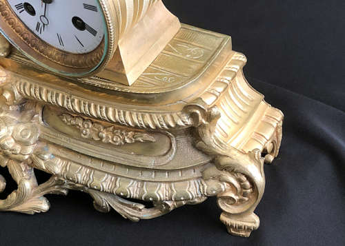 ANTIQUE FRENCH MANTEL CLOCK S. MARTI MEDAILLE DE BRONZE, 1870