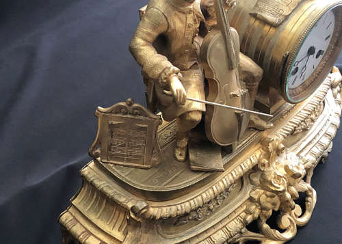 ANTIQUE FRENCH MANTEL CLOCK S. MARTI MEDAILLE DE BRONZE, 1870