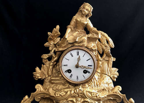 ANTIQUE JAPY FRERES MANTEL CLOCK. MEDAILLE D`HONNEUR, C 1855