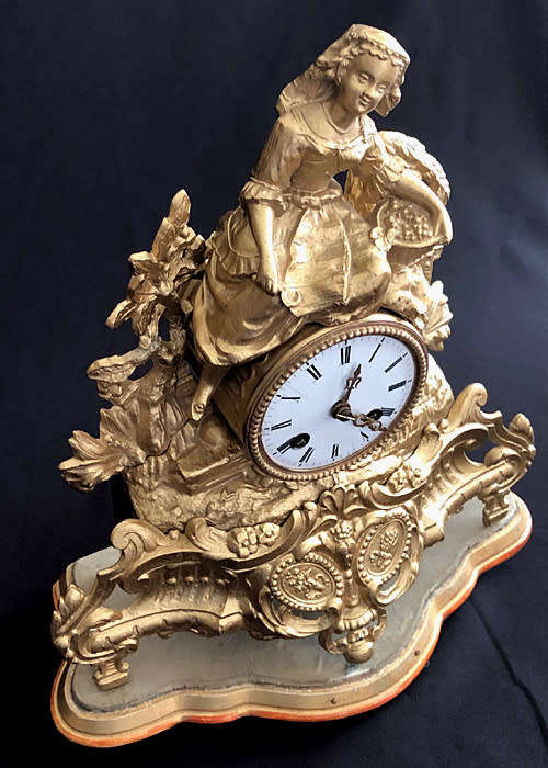 ANTIQUE JAPY FRERES MANTEL CLOCK. MEDAILLE D`HONNEUR, C 1855