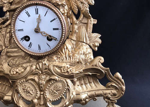 ANTIQUE JAPY FRERES MANTEL CLOCK. MEDAILLE D`HONNEUR, C 1855