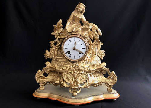 ANTIQUE JAPY FRERES MANTEL CLOCK. MEDAILLE D`HONNEUR, C 1855