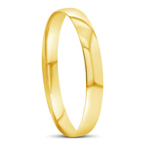 Gold Bangles, Solid 9 Ct. Yellow Gold D Shape 5 mm Heavy Bangles
