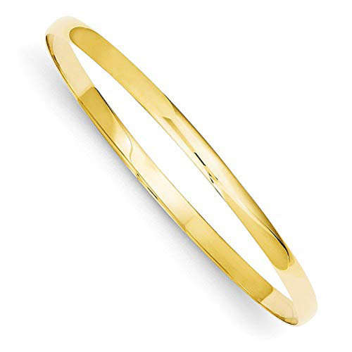 Gold Bangles, Solid 9 Ct. D Shape 3 mm Heavy Bangles