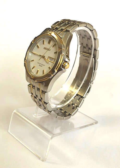 VINTAGE SEIKO MEN'S WATCH, 50 METER WATERPROOF, DUAL TONE, WORKING