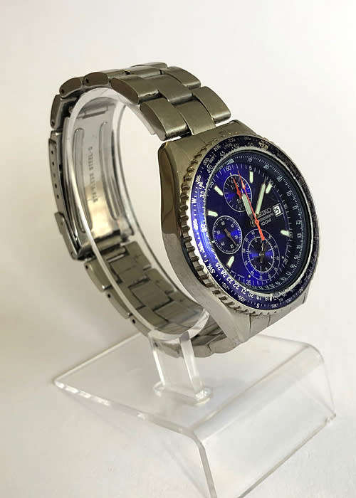 VINTAGE SEIKO CHRONOGRAPH PILOT WATCH, 100 M WATERPROOF QUARTZ