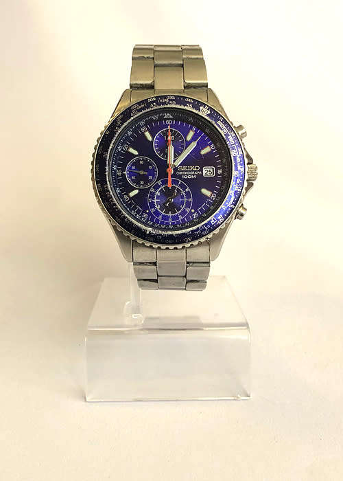 VINTAGE SEIKO CHRONOGRAPH PILOT WATCH, 100 M WATERPROOF QUARTZ