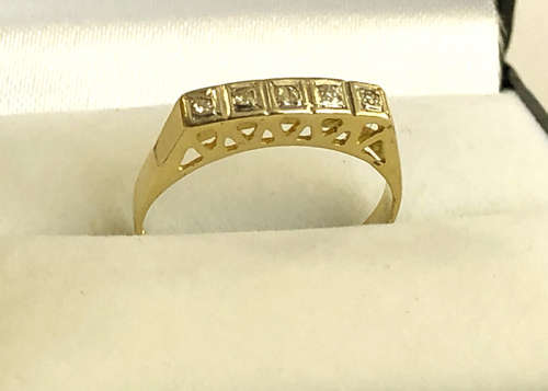 18 CT SOLID GOLD DIAMOND ETERNITY RING, 0.10 GENUINE DIAMONDS
