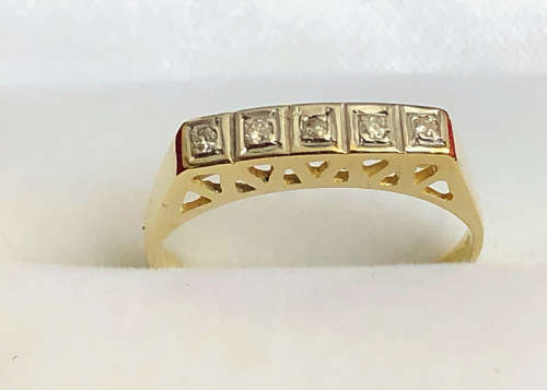 18 CT SOLID GOLD DIAMOND ETERNITY RING, 0.10 GENUINE DIAMONDS