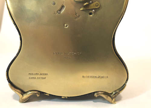 VINTAGE CYMA ALARM CLOCK 15 JEWELS MECHANICAL WINDING SWISS MADE CIRCA 1940