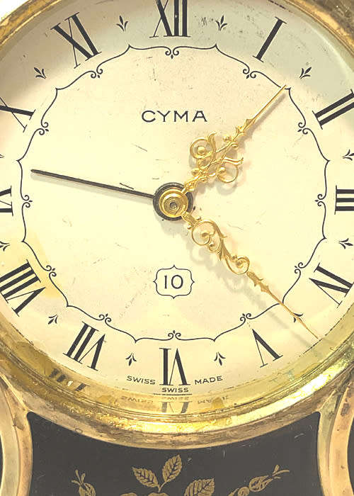 VINTAGE CYMA ALARM CLOCK 15 JEWELS MECHANICAL WINDING SWISS MADE CIRCA 1940