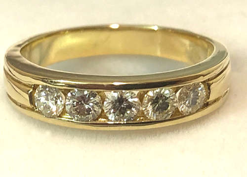 18 CT GOLD ETERNITY RING WITH .50 CT OF GENUINE DIAMONDS J SI1
