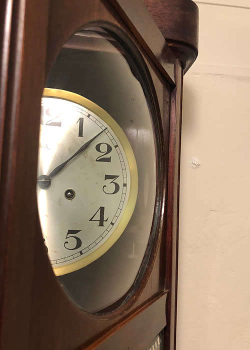 ANTIQUE GUSTAV BECKER WALL CLOCK 1914, VERY GOOD CONDITIONS