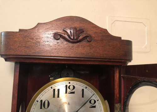ANTIQUE GUSTAV BECKER WALL CLOCK 1914, VERY GOOD CONDITIONS