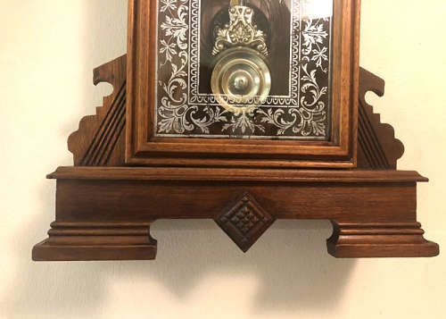 ANTIQUE ANSONIA WALL OR MANTEL CLOCK, 8 DAYS WINDING, CIRCA 1895
