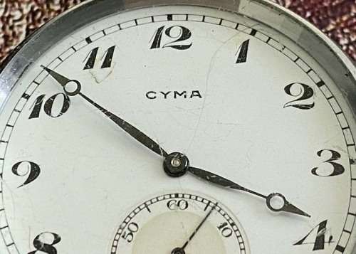 ANTIQUE CYMA TAVANNES POCKET WATCH CA 1930