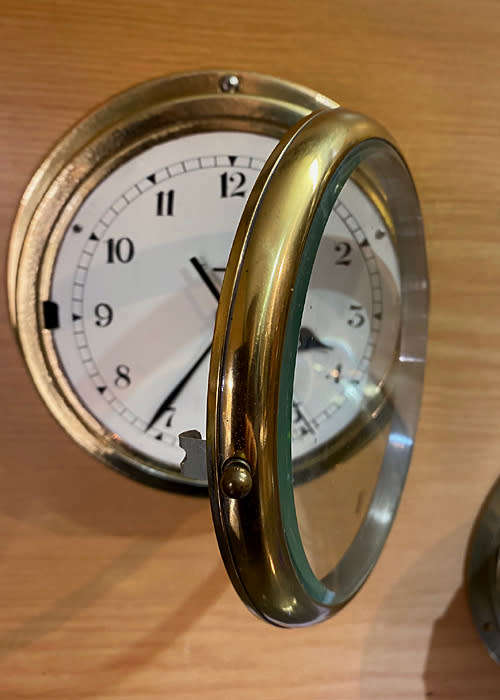 ANTIQUE SEIKOSHA NAVY SHIP CLOCK, WW 2, PLATFORM ESCAPMENT