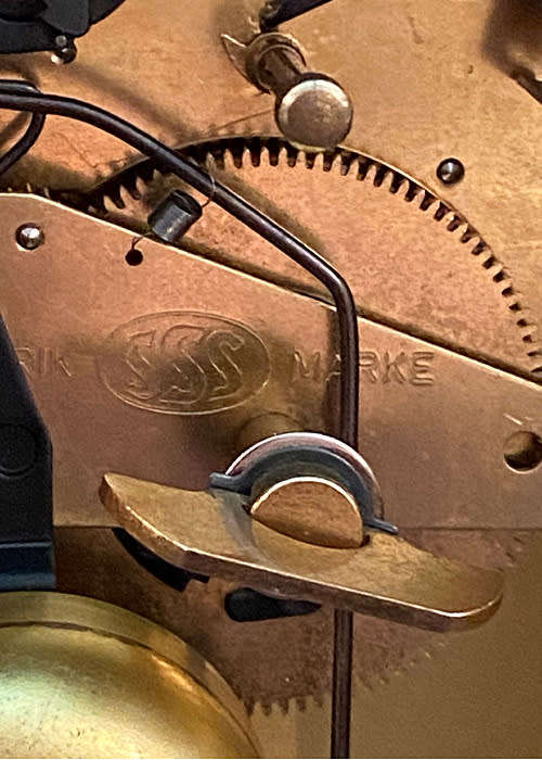 Big German Made Brass Carriage Clock, Chime Half and Full Hour, 8 Days Winding, c 1950