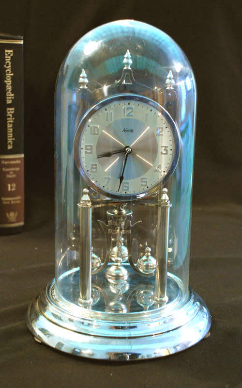 Big Kundo (Kieninger and Obergfell) 400 Day Winding Anniversary Mantel Clock, Chrome,Serviced