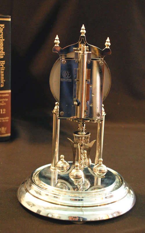 Big Kundo (Kieninger and Obergfell) 400 Day Winding Anniversary Mantel Clock, Chrome,Serviced