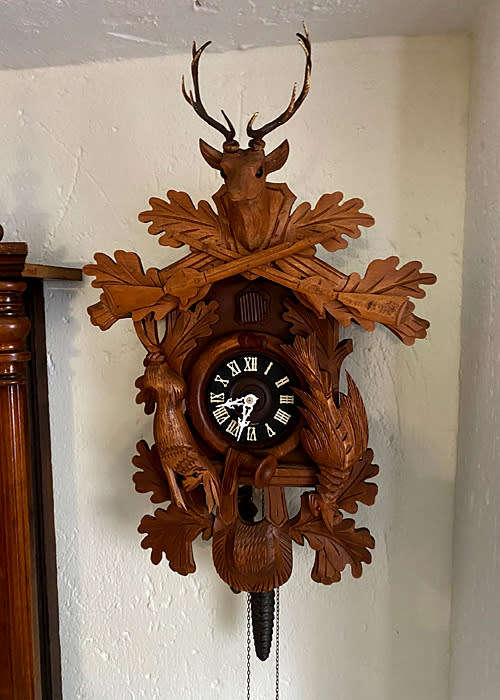 Very Big Antique Cuckoo Clock from West Germany, 24 Hour Winding, Like New