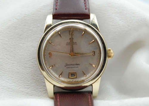 Omega Seamaster Calendar Automatic Bumper Vintage Men`s Watch, 1954 Good Working Conditions
