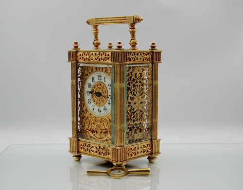 Antique French Duverdrey and Bloquel Carriage Clock, Serviced