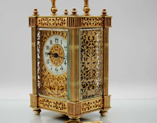 Antique French Duverdrey and Bloquel Carriage Clock, Serviced