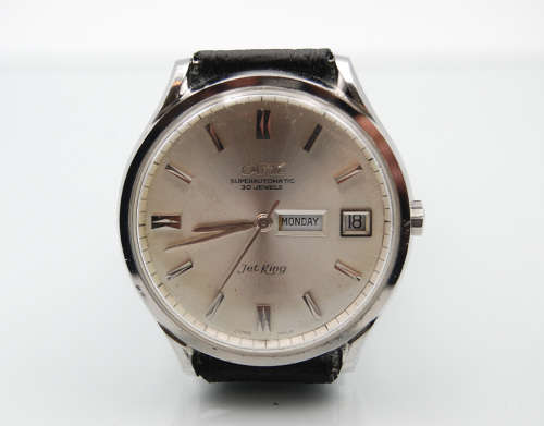 Vintage Camy JetKing Superautomatic Men`s Watch, 30 Jewels, Day Date, Serviced