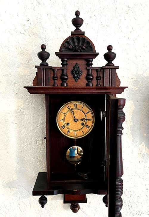 Antique Junghans Wurttemberg Wall Clock C 1903, Serviced