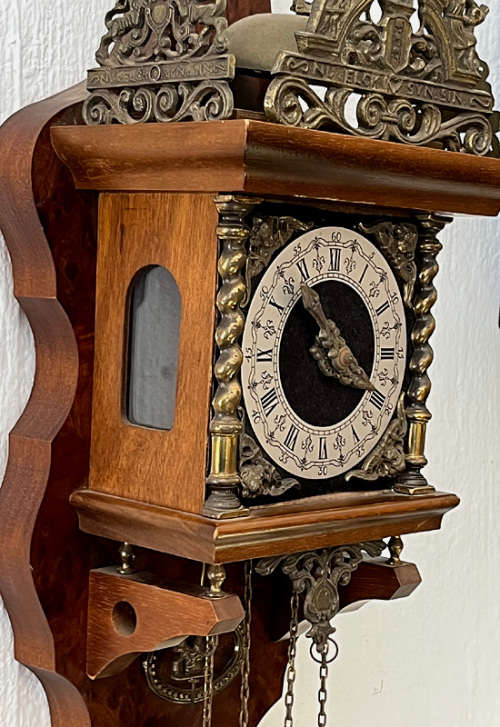 Antique Dutch Clock, 8 Days Winding, Serviced