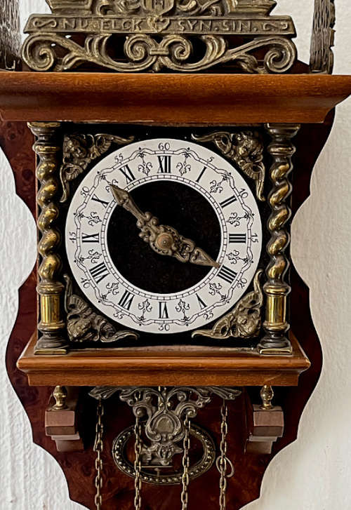 Antique Dutch Clock, 8 Days Winding, Serviced