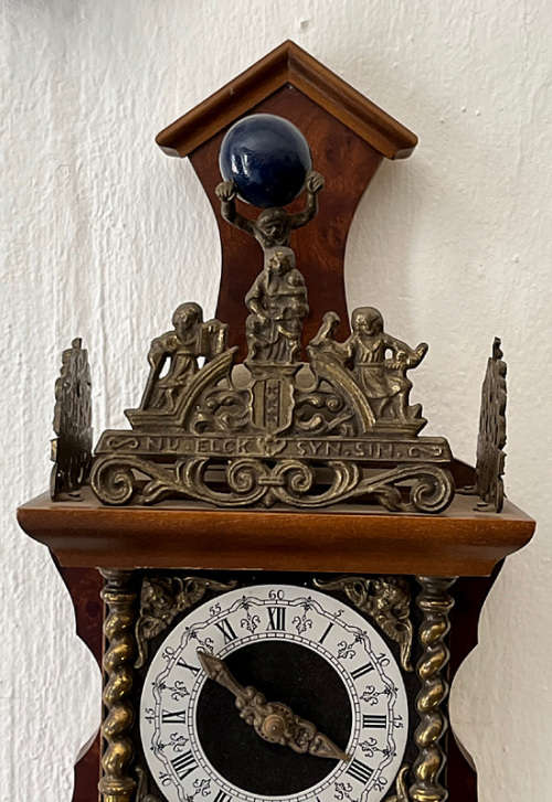 Antique Dutch Clock, 8 Days Winding, Serviced