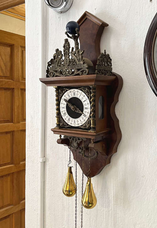 Antique Dutch Clock, 8 Days Winding, Serviced