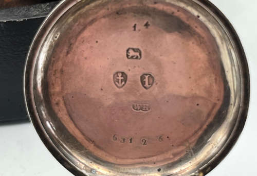 Antique Sterling Silver Case Key Wound Pocket Watch, 1885, Working