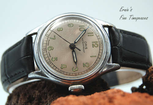 Oris Cal 454 Manual Winding Vintage Military Style Watch, Serviced, 1950`s