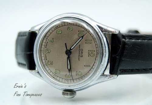 Oris Cal 454 Manual Winding Vintage Military Style Watch, Serviced, 1950`s