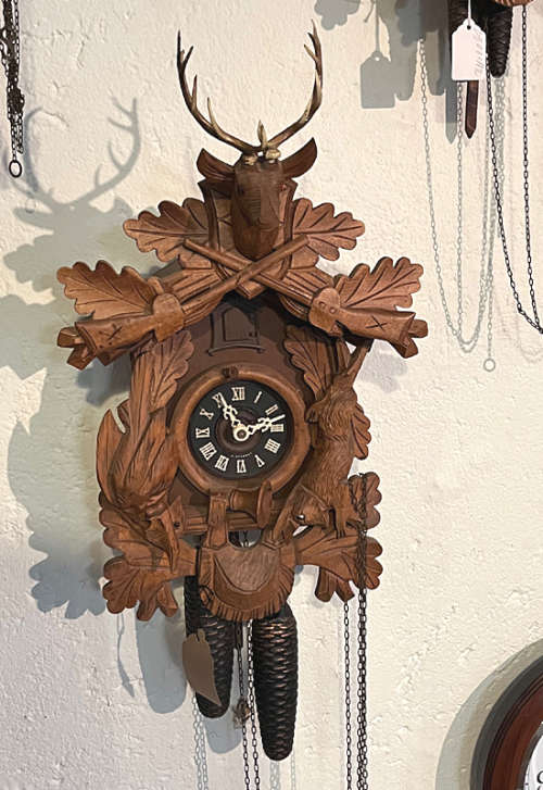 Big Antique Cuckoo Clock from West Germany, 8 Days, Serviced