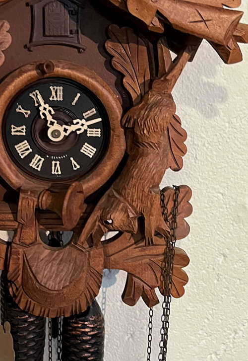 Big Antique Cuckoo Clock from West Germany, 8 Days, Serviced