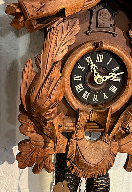 Big Antique Cuckoo Clock from West Germany, 8 Days, Serviced