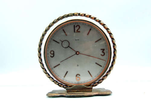 Two Vintage Alarm Clocks, Imhof and Swiza, both 8 days Winding, Spares or Repairs