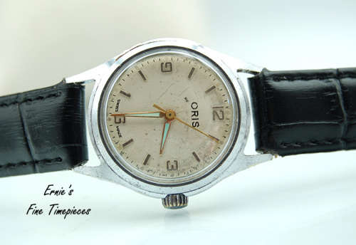 Vintage Oris 582 KIF Manual Winding Watch, Fully Serviced, a Beauty from the 1950`s,