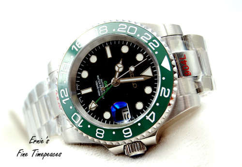 GMT Automatic Mod Watch, Kermit, With NH34 Seiko Movement, New
