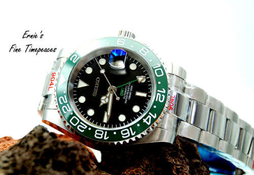 GMT Automatic Mod Watch, Kermit, With NH34 Seiko Movement, New