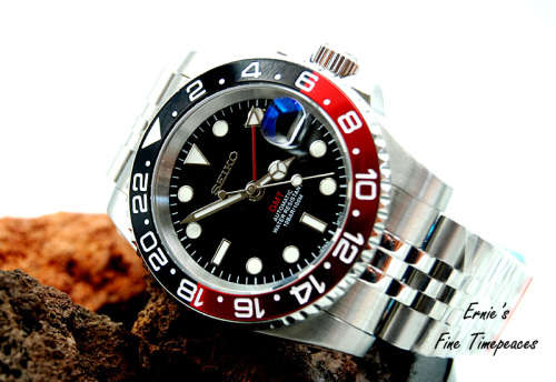 GMT Automatic Men`s Watch,  Seiko NH34 Movement, Coke Ceramic Bezel, Brand New